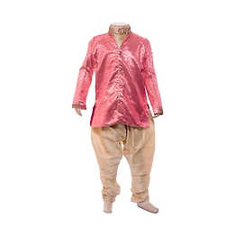 ETHNI KS NEU - RON Kurta & Pyjama Set- Pink and Gold