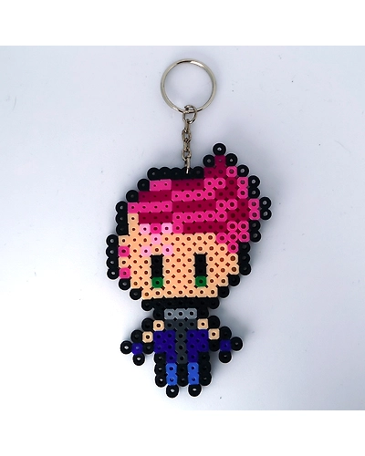 Pixel Bead Art Keychain-REZZARIA