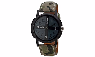 LOF Blue Round Dial Leather Strap Men's Analog watch  - LW1002
