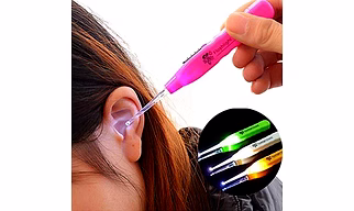 Globex Flashlight Ear Wax Remover Cleaner Tweezers LED Light Earpick