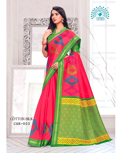 Tamara Cotton Silk Saree  (CSK - 003)-CSK - 003