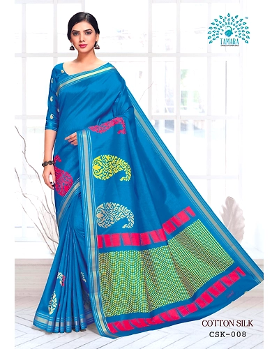 Tamara Cotton Silk Saree  (CSK - 008)-CSK - 008