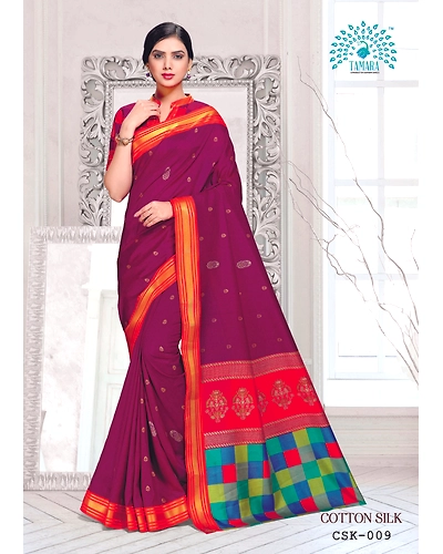 Tamara Cotton Silk Saree  (CSK - 009)-CSK - 009