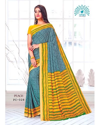 Tamara Peach Saree (PC - 028)-PC - 028