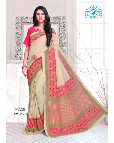 Tamara Peach Saree (PC - 029)-PC - 029