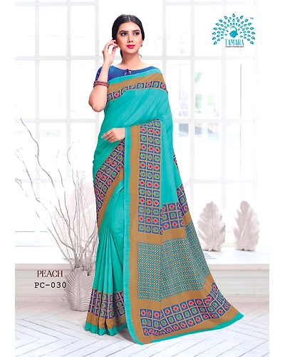 Tamara Peach Saree (PC - 030)-PC - 030