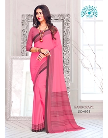 Tamara Sand Crape Saree (SC - 008)