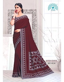 Tamara Sand Crape Saree (SC - 016)