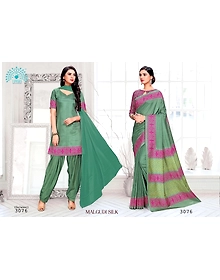 Tamara Malgudi Silk Saree & Salwaar (3076)