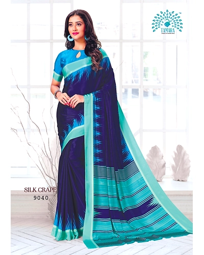 Tamara Silk Crape Saree (9040)-9040