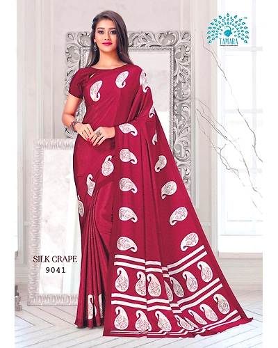 Tamara Silk Crape Saree (9041)-9041