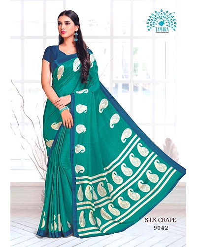 Tamara Silk Crape Saree (9042)-9042