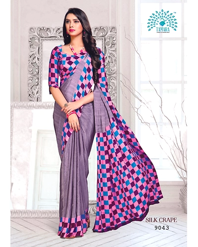 Tamara Silk Crape Saree (9043)-9043