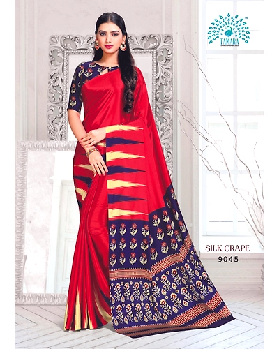 Tamara Silk Crape Saree (9045)-9045