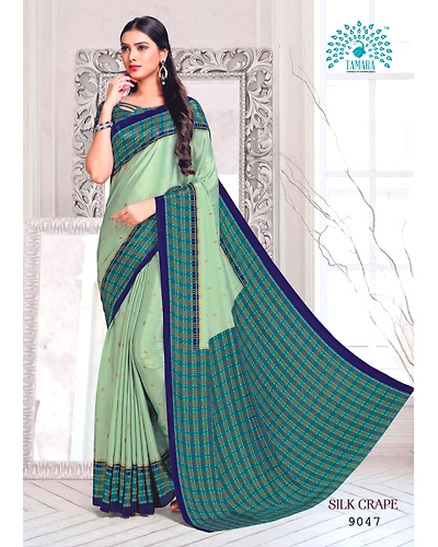 Tamara Silk Crape Saree (9047)-9047
