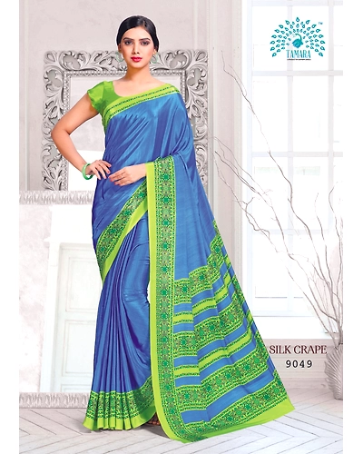 Tamara Silk Crape Saree (9049)-9049