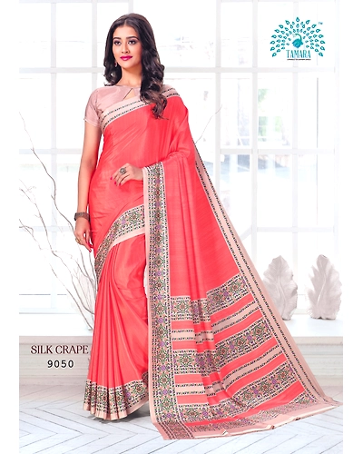 Tamara Silk Crape Saree (9050)-9050