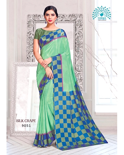 Tamara Silk Crape Saree (9051)-9051