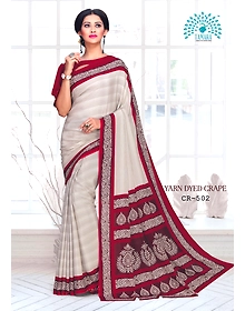 Tamara Yarn Dyed Crape Saree (CR -502)