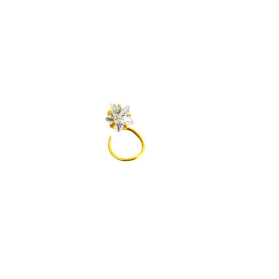 VINAYAK STAR CUBIC ZIRCONIA GOLD NOSE STUD (3 MM)