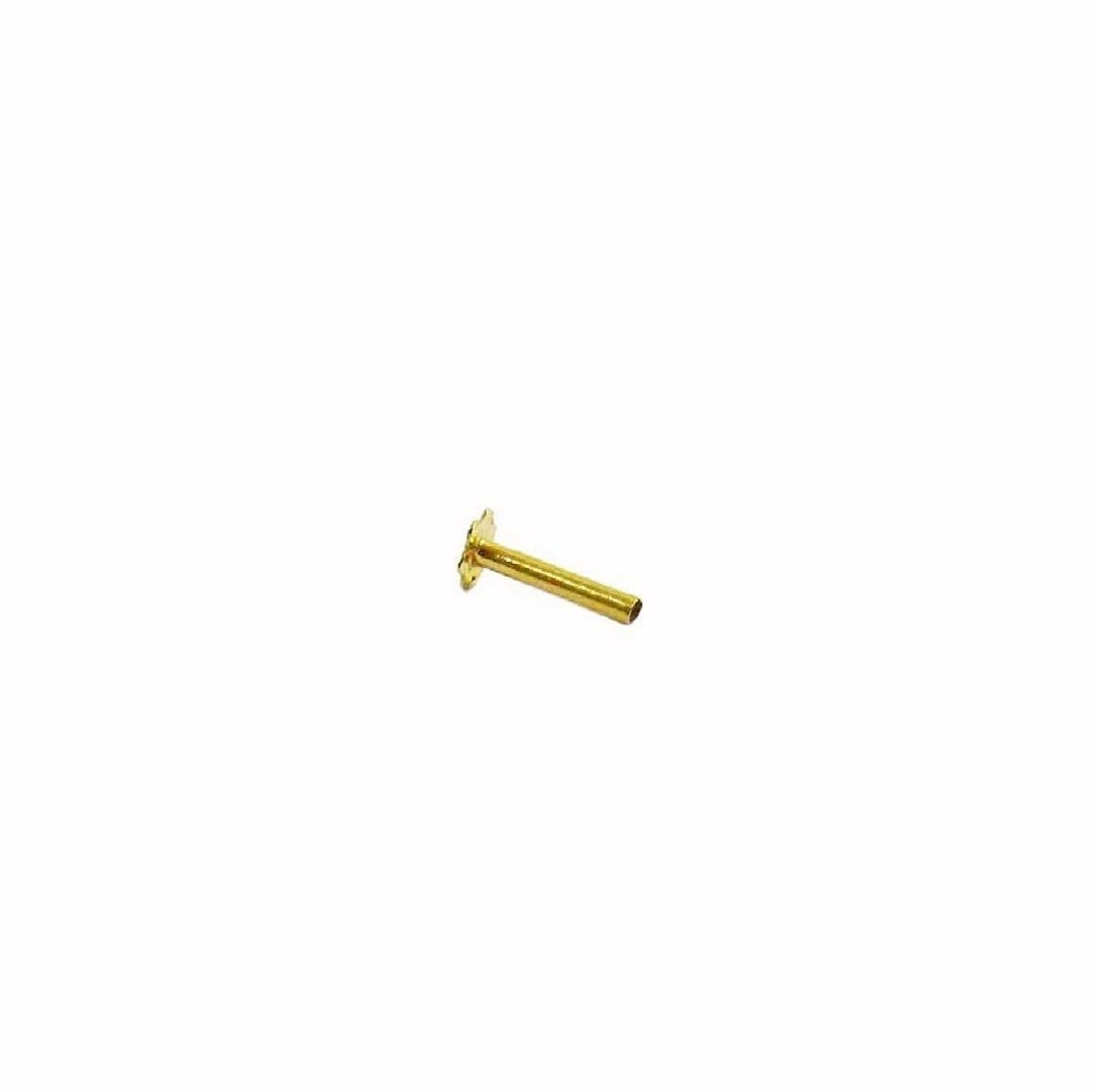 Vinayak soliteire Cubic Zirconia Gold Nose Stud (3 mm Red) image 1