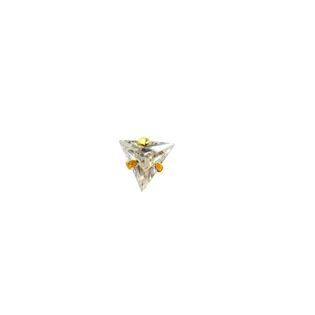 VINAYAK Triangle Cubic Zirconia Gold Nose Stud(4mm)