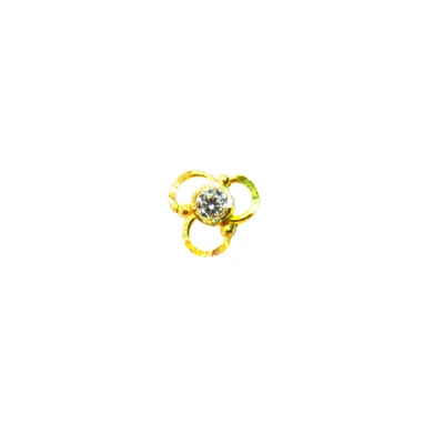 Vinayak american diamond Gold Nose Stud (3 ring)