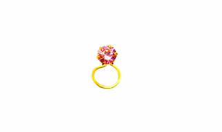 Vinayak Single Gems Cubic Zirconia Gold Nose Stud(Pink)