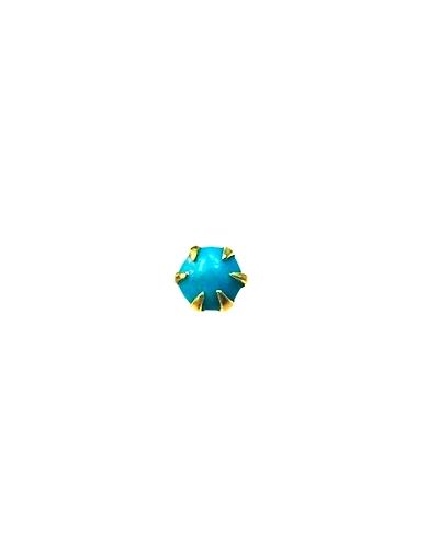 Vinayak REAL TURQUOISE Gold Nose Stud (3 mm)-1
