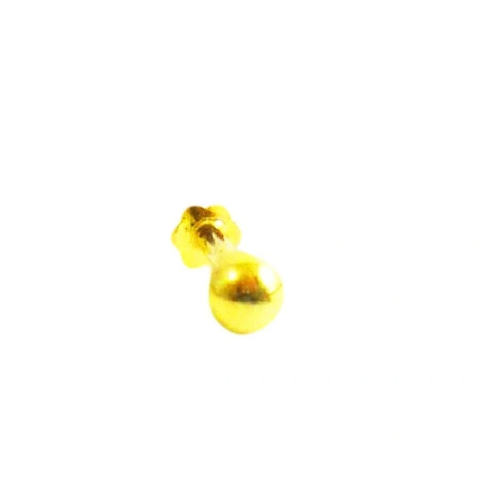 Vinayak Gold Nose Stud beautiful plain ball design(2.5 mm)-gns125m25c28