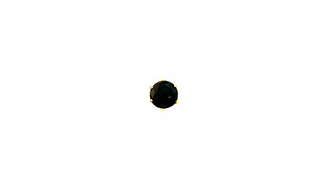 Vinayak soliteire Cubic Zirconia Gold Nose Stud (3 mm Black)