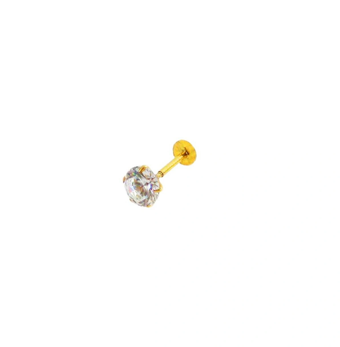 Vinayak soliteire Cubic Zirconia Gold Nose Stud collections-gns25ad