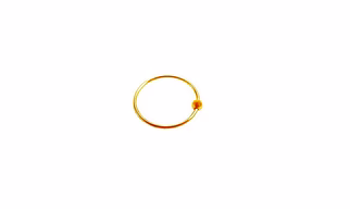 Vinayak Smart & Sober Gold Nose Ring ball design