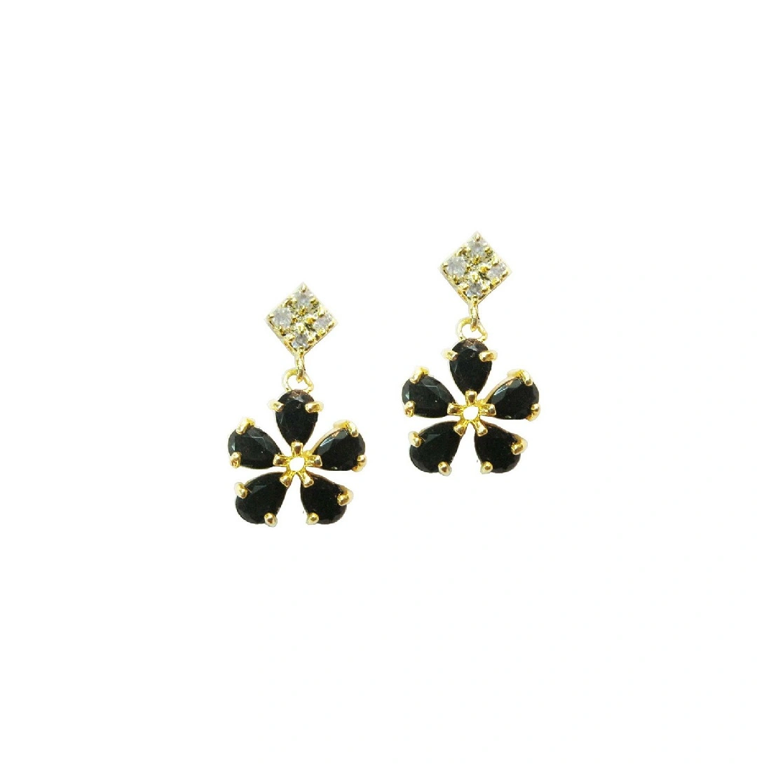 Vinayak Sober American dImond &amp; Onyx Jewel Set (Pear)-Black Onyx-1