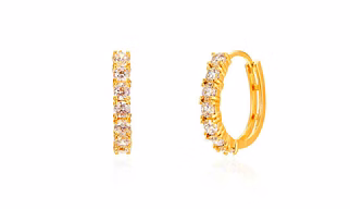 vinayak Sparkling & Beautiful Cubic Zirconia Gold Nose Ring