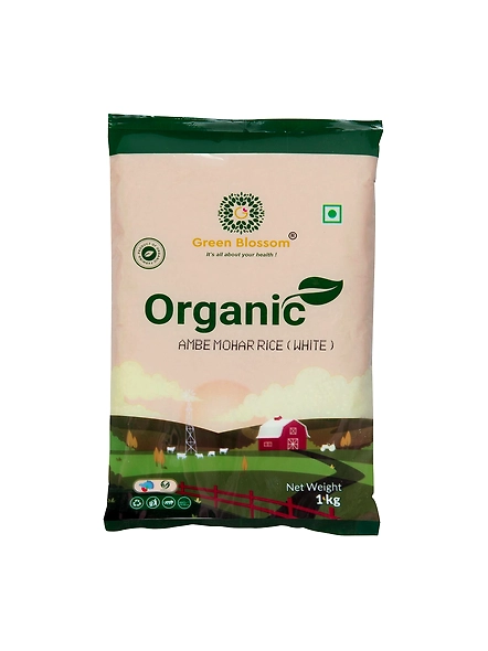 Green Blossom Organic Ambe Mohar Rice - Pack of 5