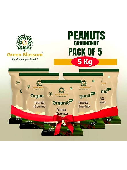 Green Blossom Organic Peanut (Groundnut) 1Kg - Pack of 5 ( 5 Kg)
