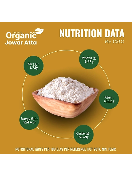 Green Blossom Organic Jowar Atta / Sorghum Flour - 1 Kg