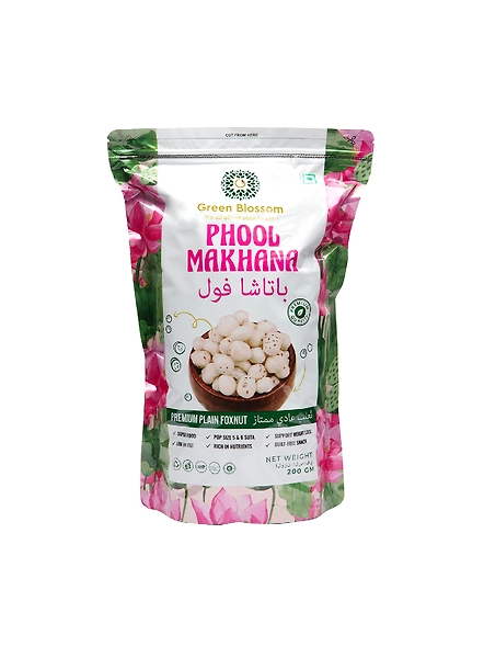Green Blossom Phool Makhana / Foxnut - 1 Kg (200 g Pack of 5)