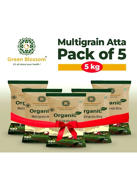 Green Blossom Organic Multi Grain Flour - Pack of 5