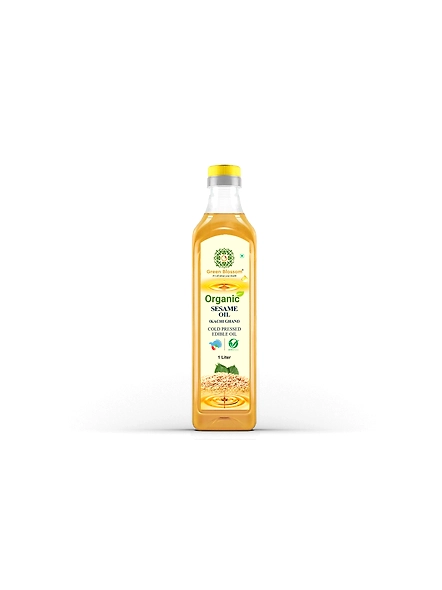Green Blossom Organic Groundnut Oil ( Kachi Ghani) - 1 Ltr