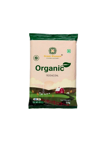 Green Blossom Moong Dal / Split Green Gram (Skin Less) - 5 Kg ( 1 Kg , Pack of 5)