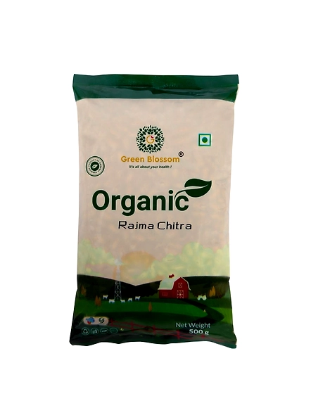 Green Blossom Organic Rajma - 5 Kg ( Pack of 10, 500 gms)