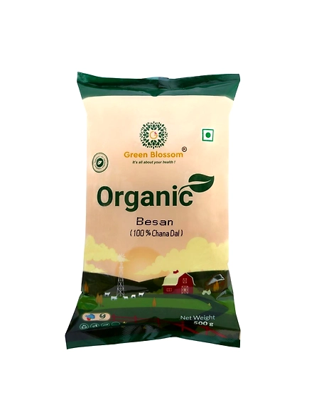 Green Blossom Organic Besan - 5 Kg ( Pack of 10, 500 gm)