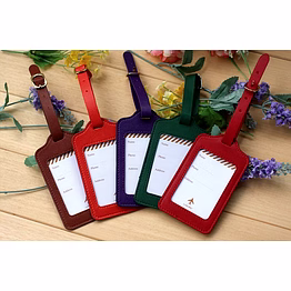 leather luggage tag