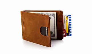 Leather Money Clip Wallet