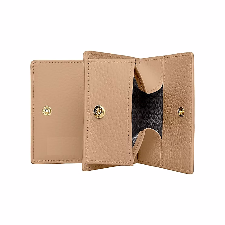 genuine leather coin case with card wallet and coin pocket