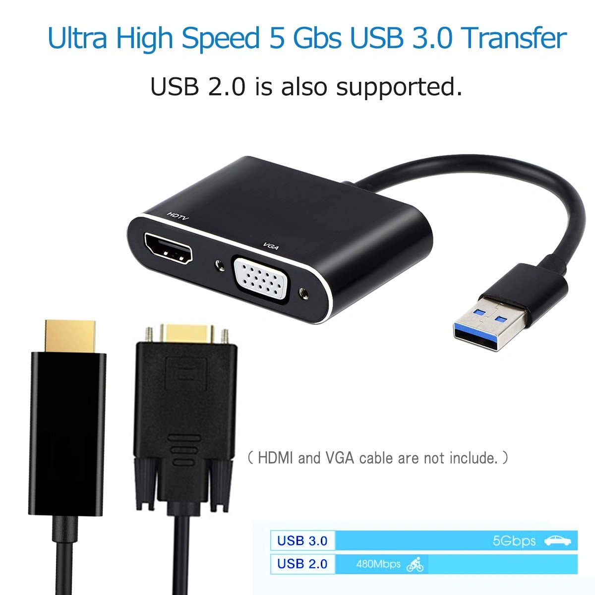 CABLELINK USB 3.0 TO VGA+HDMI CONVERTER-6