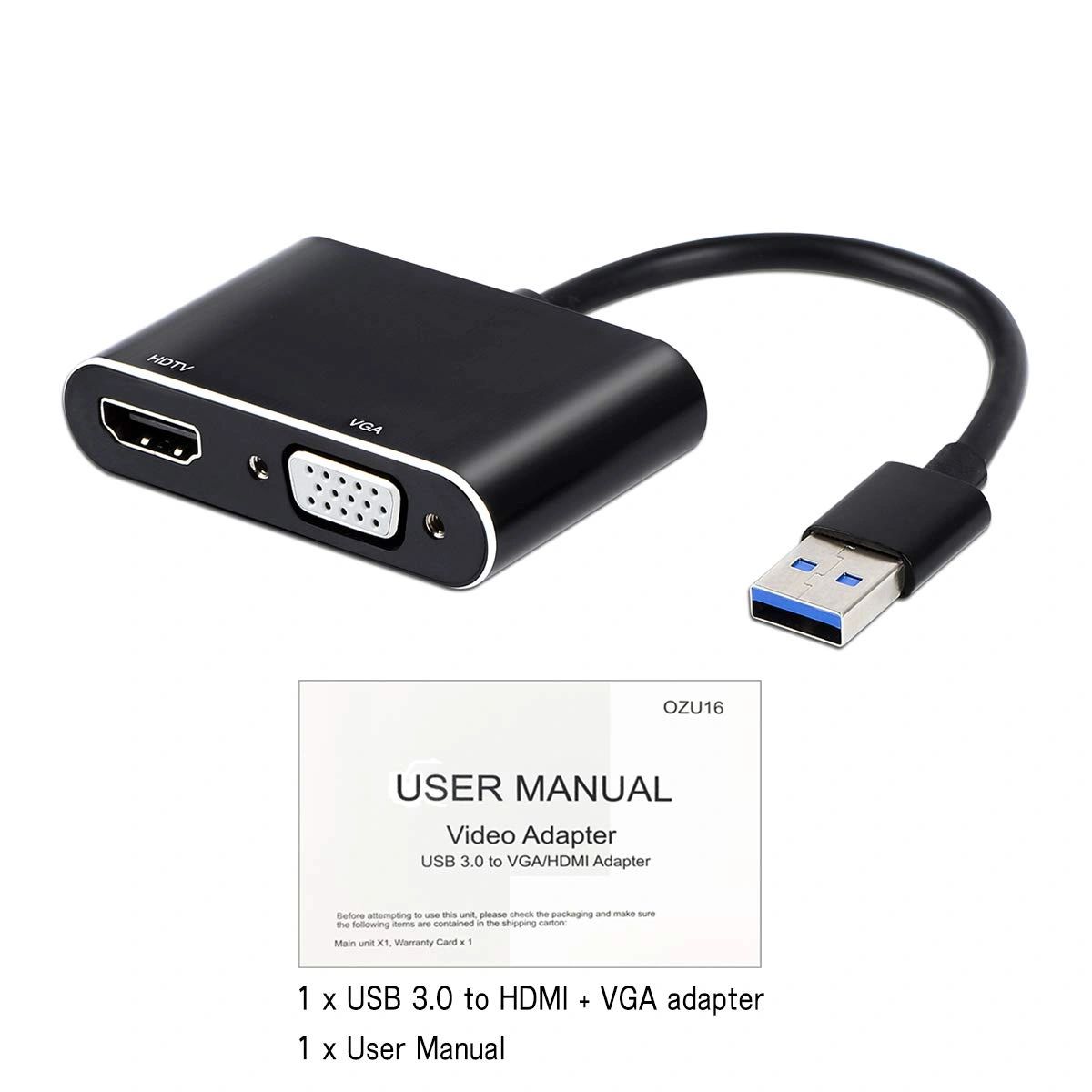 CABLELINK USB 3.0 TO VGA+HDMI CONVERTER-5