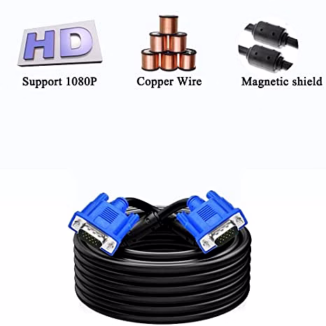 VGA Cable Support PC/Monitor/LCD/LED/Projector/CCTV SAMSUNG TFT image 2